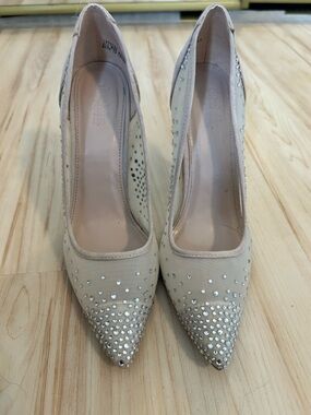 EUC rhinestone crystal stiletto heels